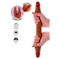 Get Real Dildo Doble Dong Silicona Caramelo