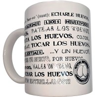 Taza Blanca De Sinónimos Huevos 370 Ml