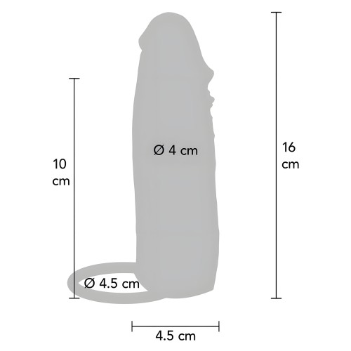 Funda Hydrated Skin De Silicona Con Vibración Para Pene Caramelo 16 Cm