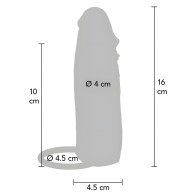 Funda Hydrated Skin De Silicona Con Vibración Para Pene Caramelo 16 Cm