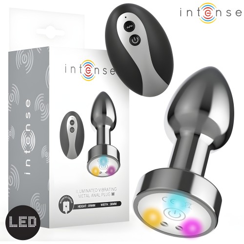 Metal Plug Vibrator with LED Lights - Intense