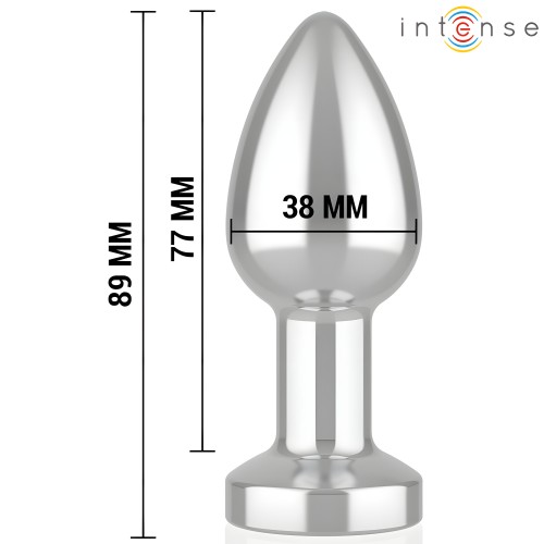 Plug Anal De Metal Vibrador Con Luces Led - Intense