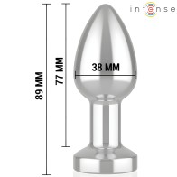 Plug Anal De Metal Vibrador Con Luces Led - Intense