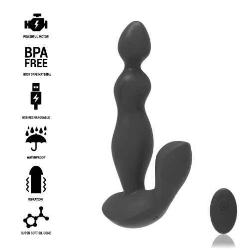Black&Silver Cora Prostate Plug with Remote Control