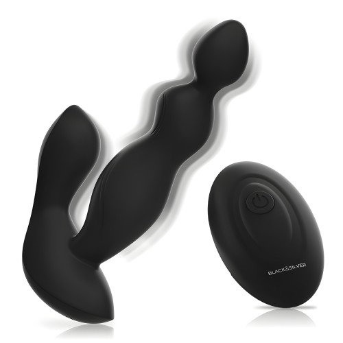 Black&Silver Cora Prostate Plug with Remote Control