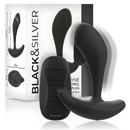 Black&Silver Dwayne Anal Plug Remote Control