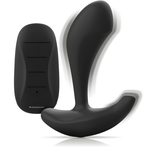 Black&Silver Dwayne Anal Plug Remote Control