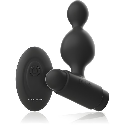 Black&Silver Tucker Anal Plug with Remote Control