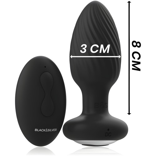 Black&silver - Wells Rotator Anal Plug