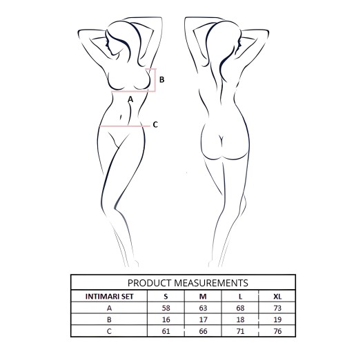 Passion Intimari Set Bra + Panties Pink L/XL