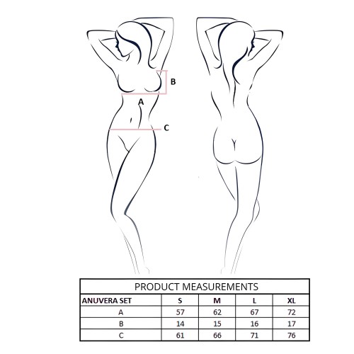 Passion - Anuvera Set Bra + Thong Red S/M