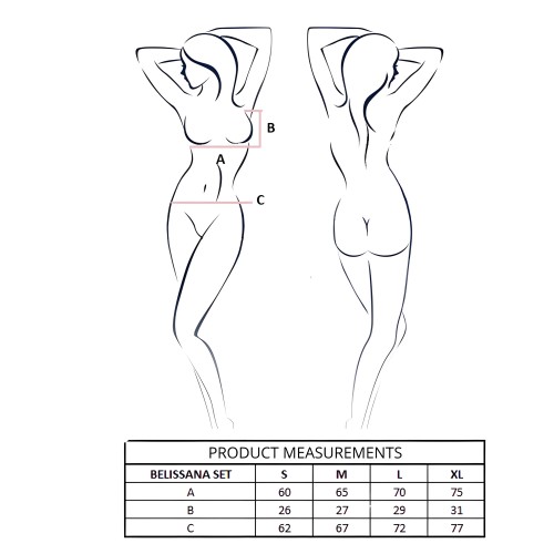 Passion Set Sujetador + Tanga Belissana Burdeos S/M