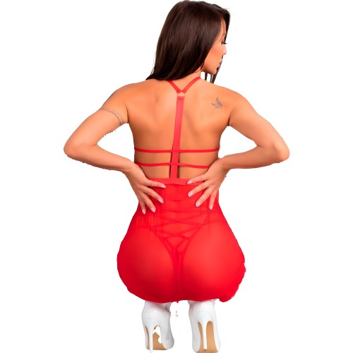 Livco Corsetti Fashion - Santas Candy LC 90722 Camisa + Tanga Navideño L/XL