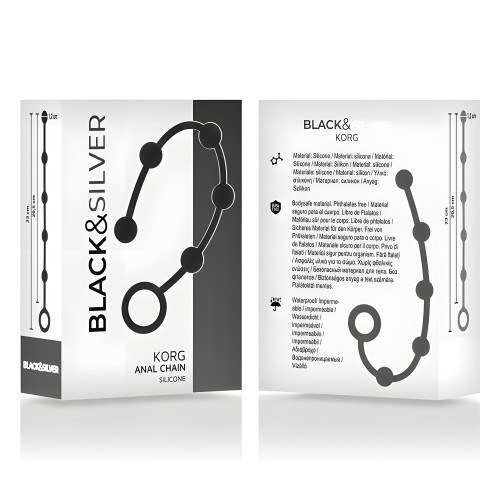 Black&Silver Korg Anal Beads for Beginners