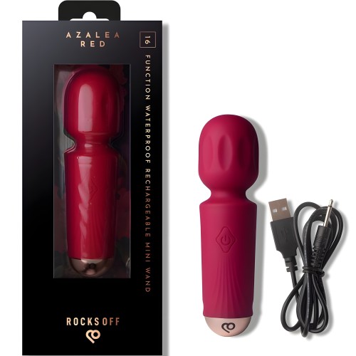 Rocks-off Mini Wand Rechargeable 16 Functions Burgundy