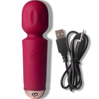 Rocks-off Mini Wand Rechargeable 16 Functions Burgundy