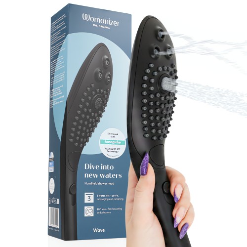 Womanizer Wave Shower Head Clitoral Stimulator - Black
