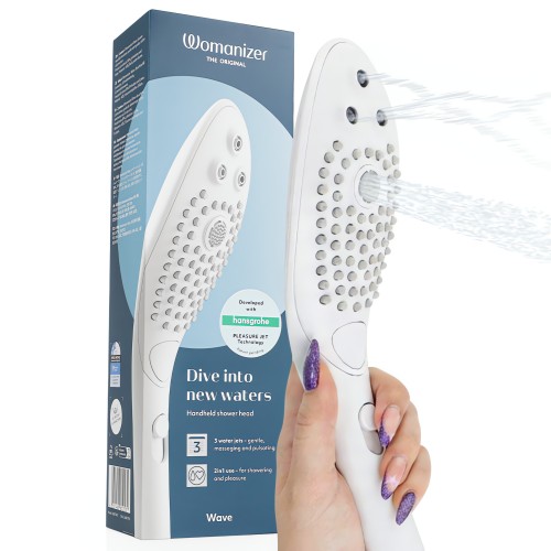 Womanizer Wave Shower Head Clitoral Stimulator - White