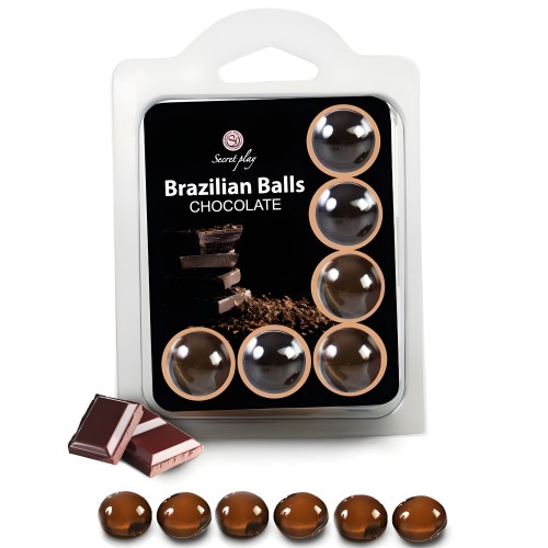 Secretplay Set of 6 Brazilian Balls Chocolate