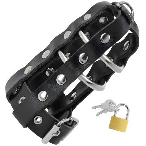 Darkness Vegan Leather Chastity Cage