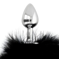 Darkness - Extra Buttplug Anal Con Cola Negro 7 Cm