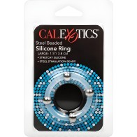 Calexotics Silicone Cockring with Steel Beads Size L