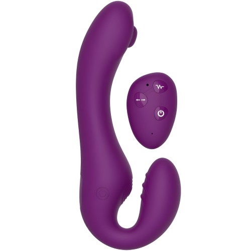 Strapless Strap-on 2-in-1 Vibrator Purple by XOCOON