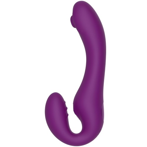 Strapless Strap-on 2-in-1 Vibrator Purple by XOCOON