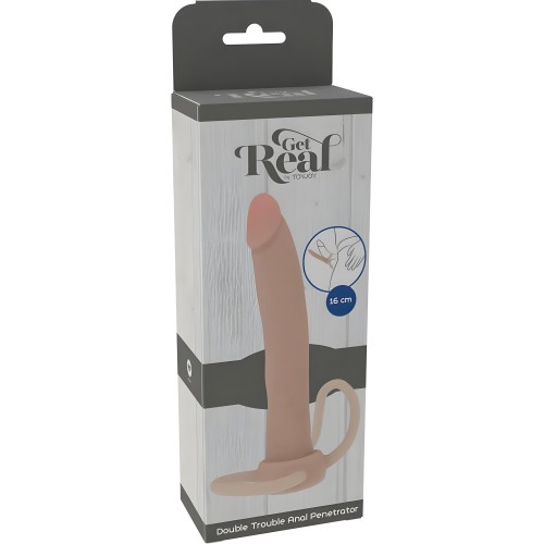 Get Real Double Trouble Penetrador Anal Silicona 16 Cm