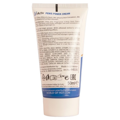 V-activ Penis Power Cream for Men 50ml