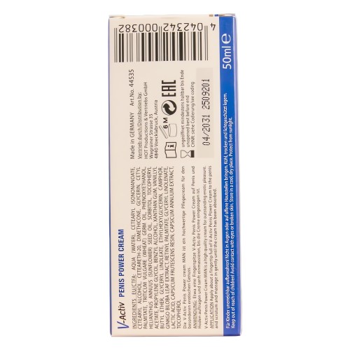 V-activ Penis Power Crema Para Hombre 50ml