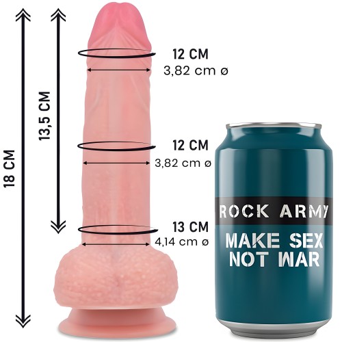 Rockarmy Mustang Dildo Realístico Liquid Silicone 18 Cm