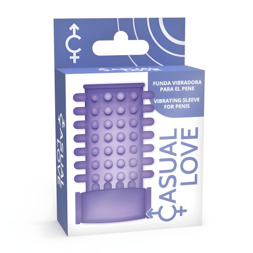 Purple Vibrating Penis Sleeve by Casual Love