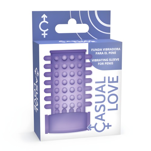 Purple Vibrating Penis Sleeve by Casual Love
