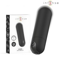 Intense - Karen Mini Bala Vibradora 10 Modos Recargable Negro