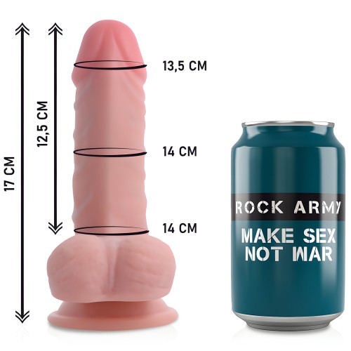 Rockarmy - Arnes + Dual Density Panzer Dildo Realista 17 Cm -o- 4.46 Cm