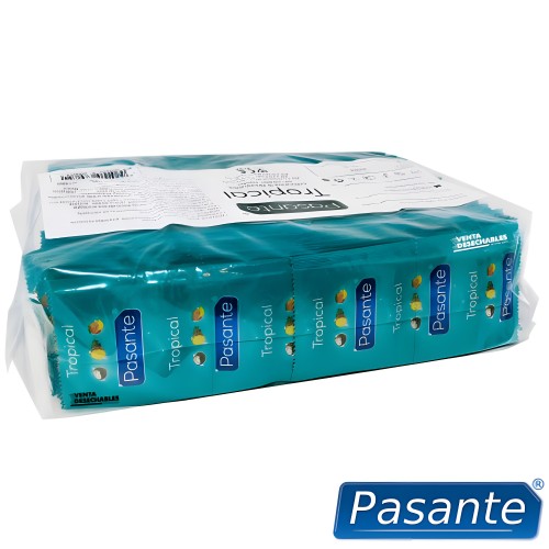 Pasante Tropical Flavored Condoms - 144 Pack