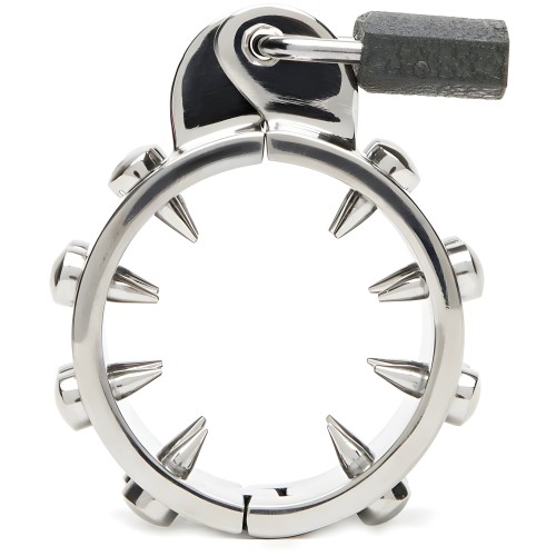 Metal Hard Anti-Erection Chastity Ring