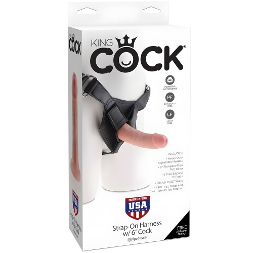 King Cock Realistic Dildo Harness 15.20 cm