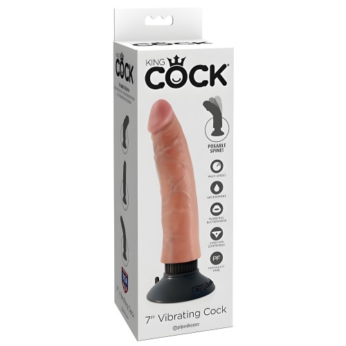Dildo Vibrador King Cock - 17.78 Cm Natural