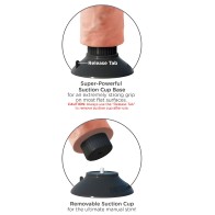 King Cock Vibrating Dildo - 17.78 cm Natural