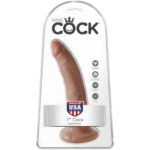 King Cock - Realistic Dildo 17.5 cm Caramel