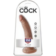 King Cock - Realistic Dildo 17.5 cm Caramel