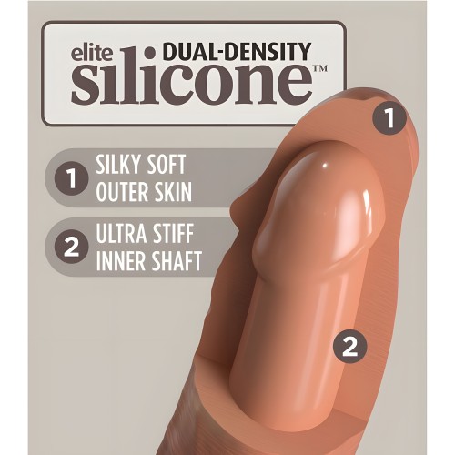 - élite Dildo Realístico Silicona 17.8 Cm Caramelo