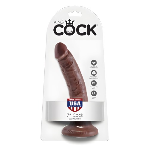 King Cock 7 Chocolate Realistic Dildo