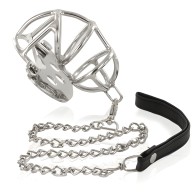 Metal Chastity Cage with Strap