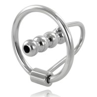 Metal Hard - Anillo Glande Con Plug Uretral 30mm