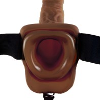 Fetish Fantasy Series - 9 Hollow Strap-On with Balls 22.9 cm Brown