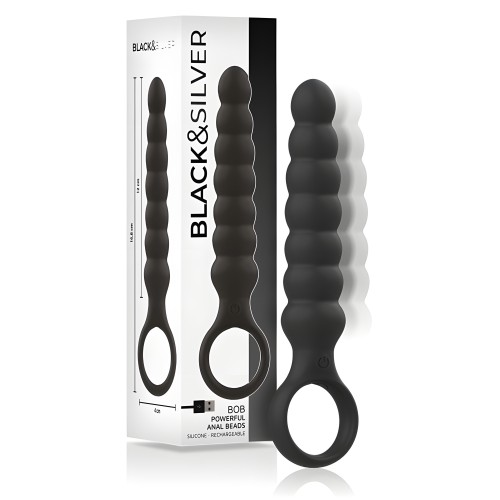 Black&Silver Powerful Silicone Anal Dilator Bob