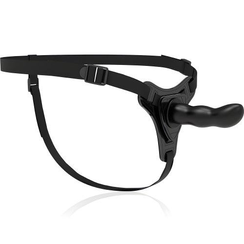 Fetish Submissive Harness - Silicone Black G-Spot 16 cm